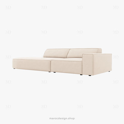 JODIE -3- places_Beige Canapé-modulaire Salon Séjour