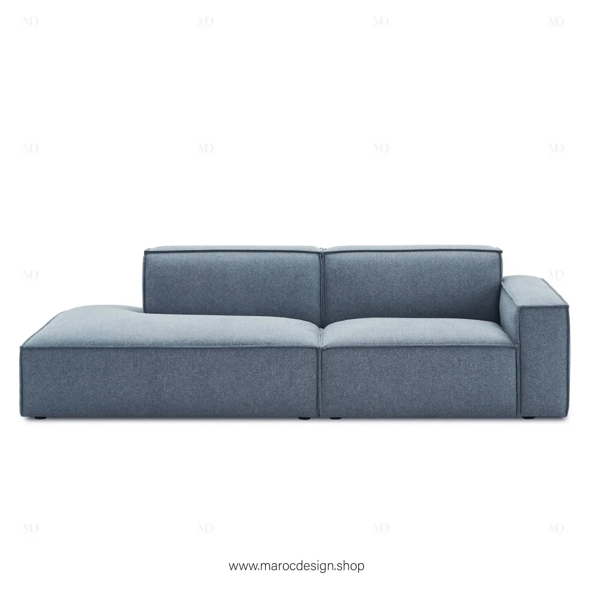 Méridienne 2 Places Droite / BOXTER, Canapé / Salon / Séjour / Espace de Réception-canapé, fauteil, Pouf, Meridienne-Maroc Design-Beige-Maroc Design