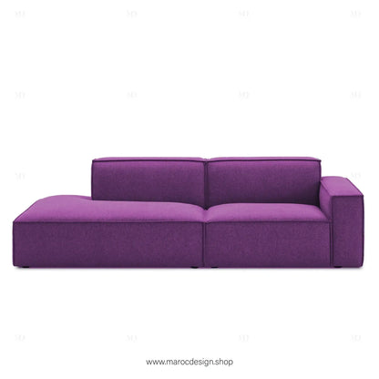 Méridienne 2 Places Droite / BOXTER, Canapé / Salon / Séjour / Espace de Réception-canapé, fauteil, Pouf, Meridienne-Maroc Design-Beige-Maroc Design