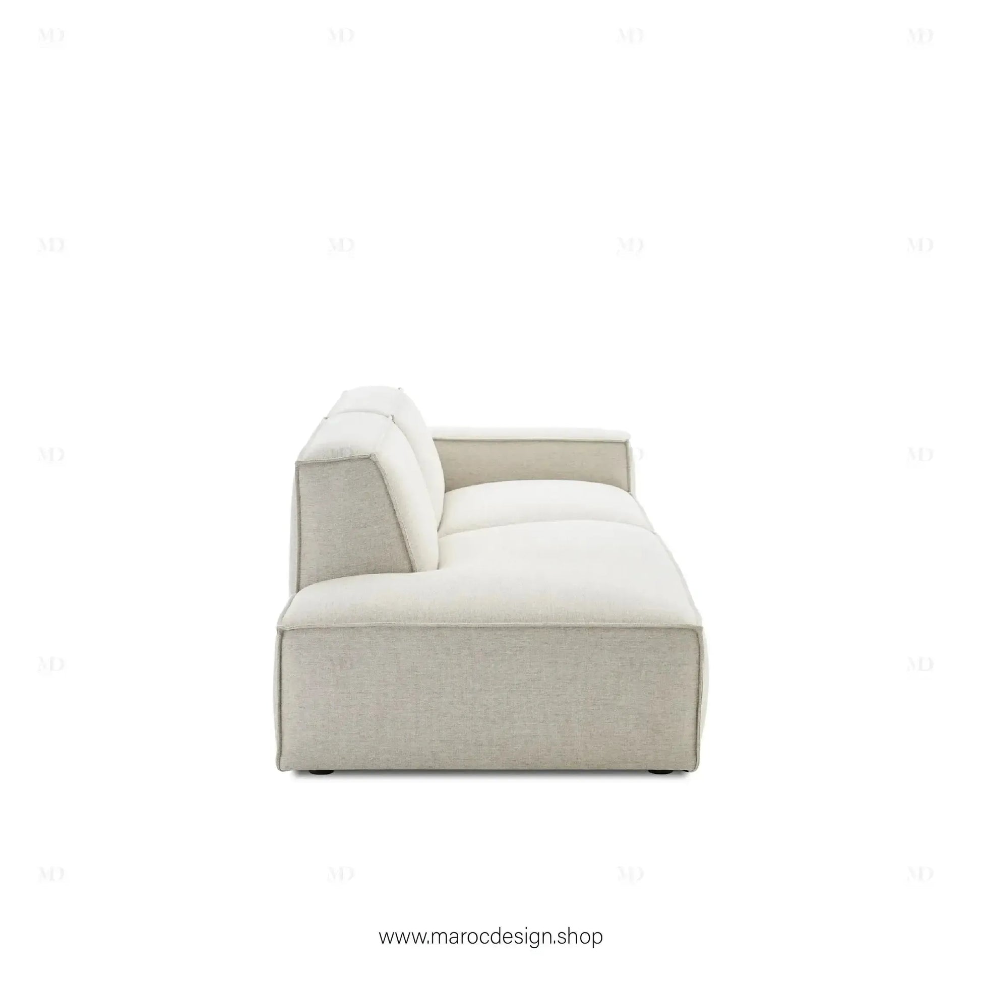 Méridienne 2 Places Droite / BOXTER, Canapé / Salon / Séjour / Espace de Réception-canapé, fauteil, Pouf, Meridienne-Maroc Design-Beige-Maroc Design