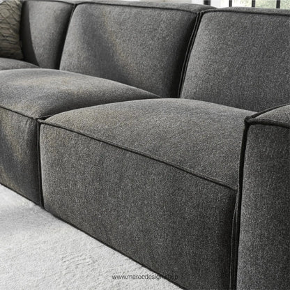 Méridienne 2 Places Droite / BOXTER, Canapé / Salon / Séjour / Espace de Réception-canapé, fauteil, Pouf, Meridienne-Maroc Design-Beige-Maroc Design