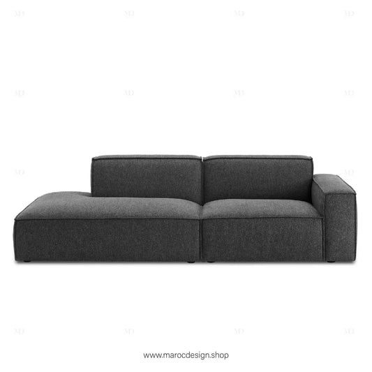 Méridienne 2 Places Droite / BOXTER, Canapé / Salon / Séjour / Espace de Réception-canapé, fauteil, Pouf, Meridienne-Maroc Design-Beige-Maroc Design
