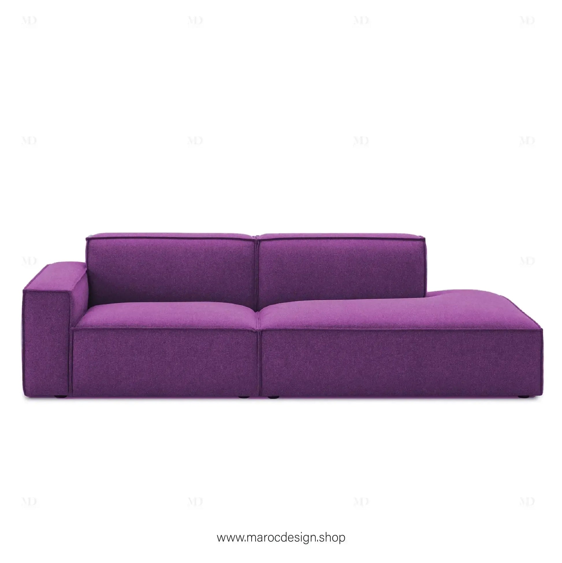 Méridienne 2 Places Gauche / BOXTER, Canapé / Salon / Séjour / Espace de Réception-canapé, fauteil, Pouf, Meridienne-Maroc Design-Beige-Maroc Design