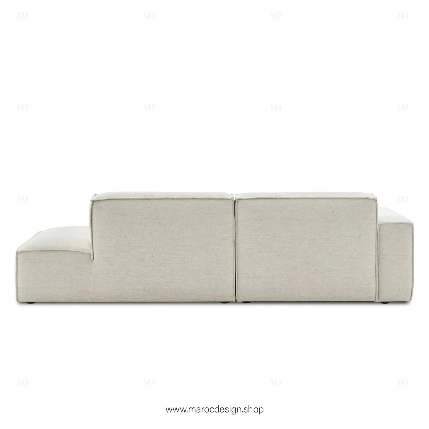 Méridienne 2 Places Gauche / BOXTER, Canapé / Salon / Séjour / Espace de Réception-canapé, fauteil, Pouf, Meridienne-Maroc Design-Beige-Maroc Design