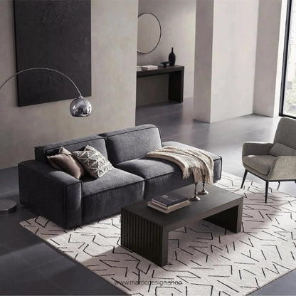 Méridienne 2 Places Gauche / BOXTER, Canapé / Salon / Séjour / Espace de Réception-canapé, fauteil, Pouf, Meridienne-Maroc Design-Beige-Maroc Design
