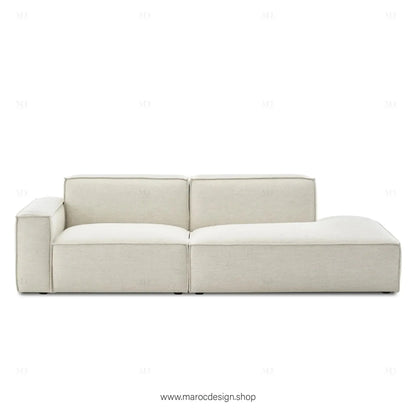 Méridienne 2 Places Gauche / BOXTER, Canapé / Salon / Séjour / Espace de Réception-canapé, fauteil, Pouf, Meridienne-Maroc Design-Beige-Maroc Design