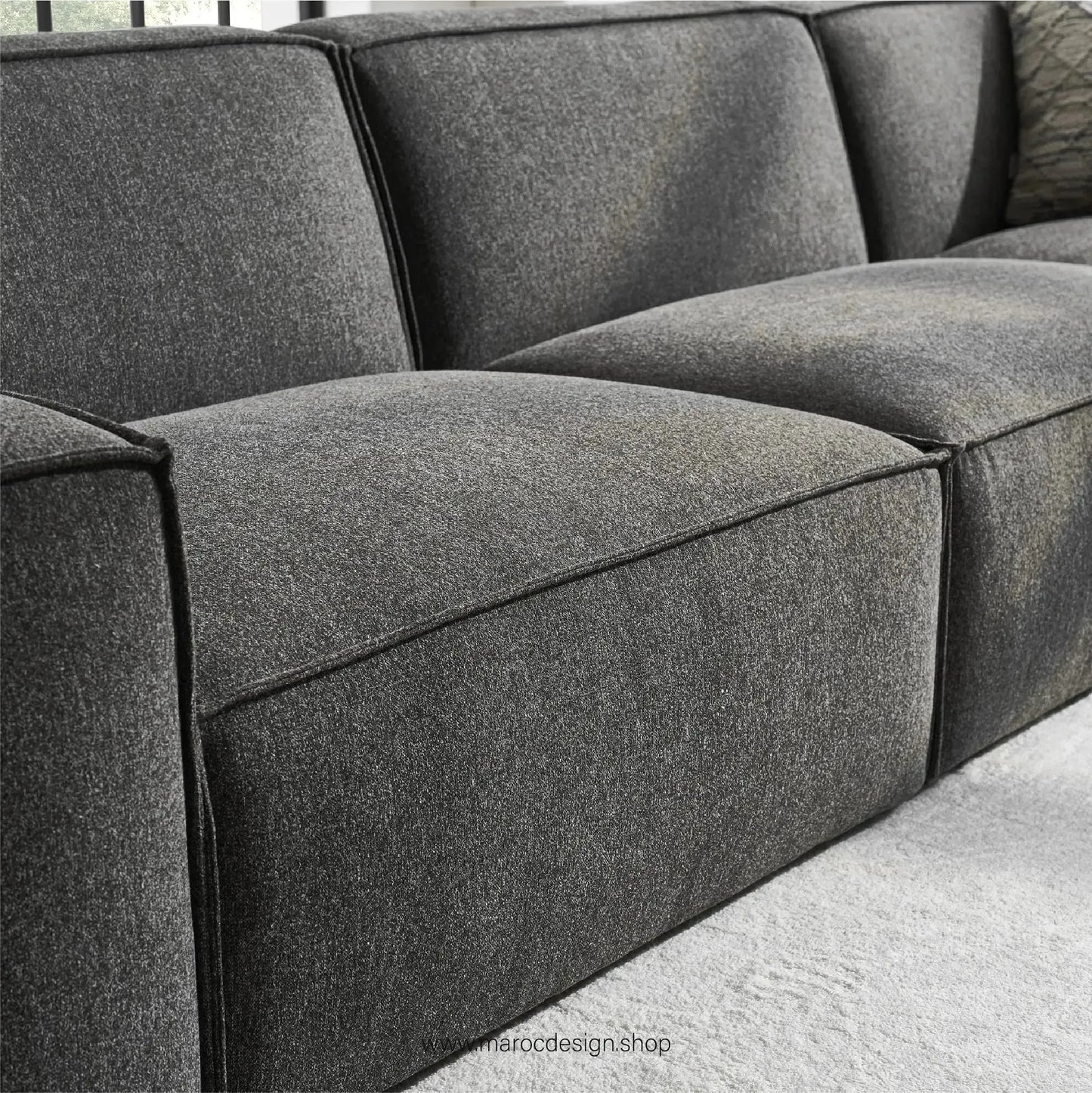 Méridienne 2 Places Gauche / BOXTER, Canapé / Salon / Séjour / Espace de Réception-canapé, fauteil, Pouf, Meridienne-Maroc Design-Beige-Maroc Design