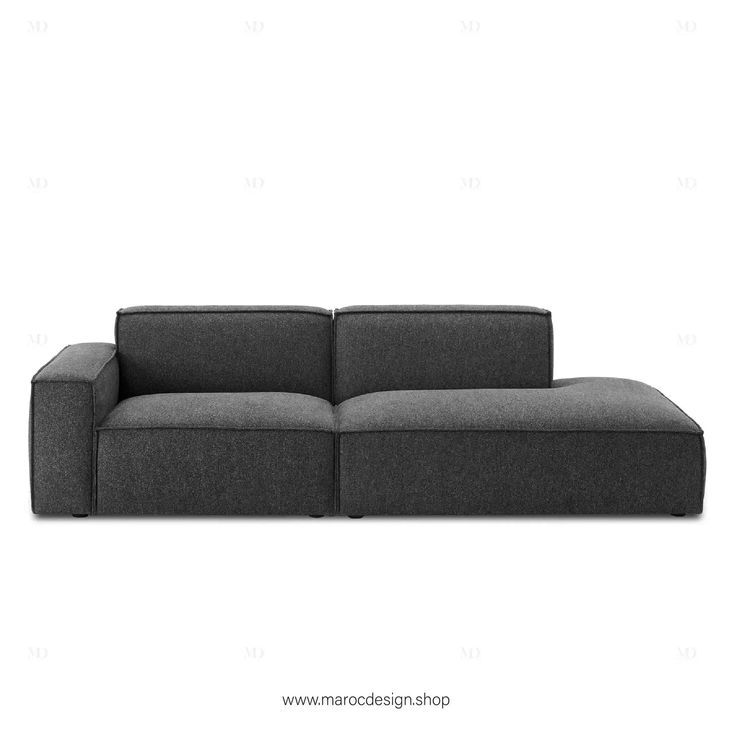 Méridienne 2 Places Gauche / BOXTER, Canapé / Salon / Séjour / Espace de Réception-canapé, fauteil, Pouf, Meridienne-Maroc Design-Beige-Maroc Design