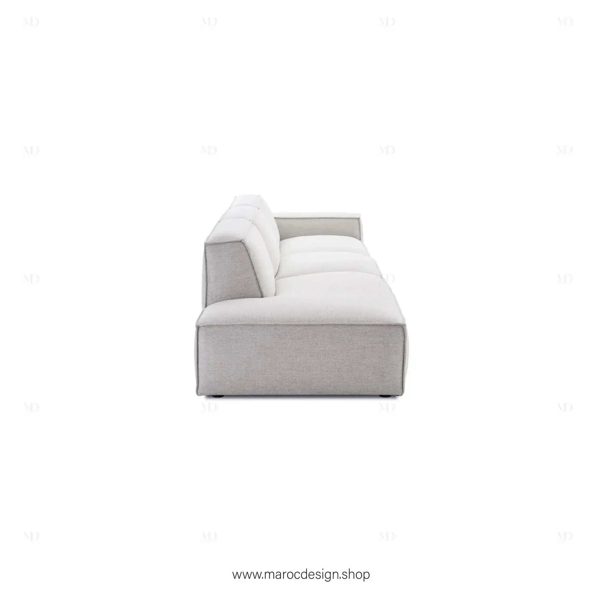 Méridienne 3 Places Droite / BOXTER, Canapé / Salon / Séjour / Espace de Réception-canapé, fauteil, Pouf, Meridienne-Maroc Design-Beige-Texture-Maroc Design