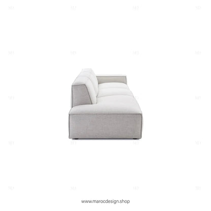 Méridienne 3 Places Droite / BOXTER, Canapé / Salon / Séjour / Espace de Réception-canapé, fauteil, Pouf, Meridienne-Maroc Design-Beige-Texture-Maroc Design