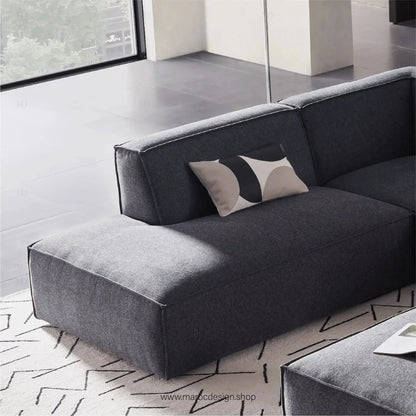 Méridienne 3 Places Droite / BOXTER, Canapé / Salon / Séjour / Espace de Réception-canapé, fauteil, Pouf, Meridienne-Maroc Design-Beige-Texture-Maroc Design