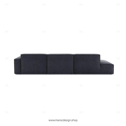 Méridienne 3 Places Droite / BOXTER, Canapé / Salon / Séjour / Espace de Réception-canapé, fauteil, Pouf, Meridienne-Maroc Design-Beige-Texture-Maroc Design