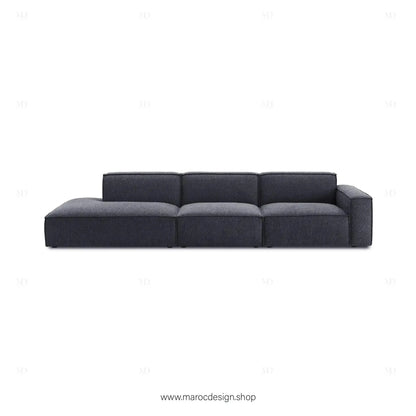 Méridienne 3 Places Droite / BOXTER, Canapé / Salon / Séjour / Espace de Réception-canapé, fauteil, Pouf, Meridienne-Maroc Design-Beige-Texture-Maroc Design