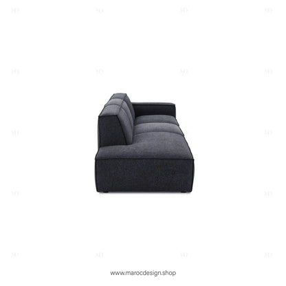 Méridienne 3 Places Droite / BOXTER, Canapé / Salon / Séjour / Espace de Réception-canapé, fauteil, Pouf, Meridienne-Maroc Design-Beige-Texture-Maroc Design