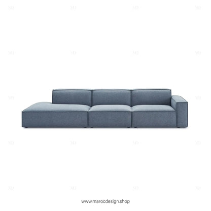 Méridienne 3 Places Droite / BOXTER, Canapé / Salon / Séjour / Espace de Réception-canapé, fauteil, Pouf, Meridienne-Maroc Design-Beige-Texture-Maroc Design