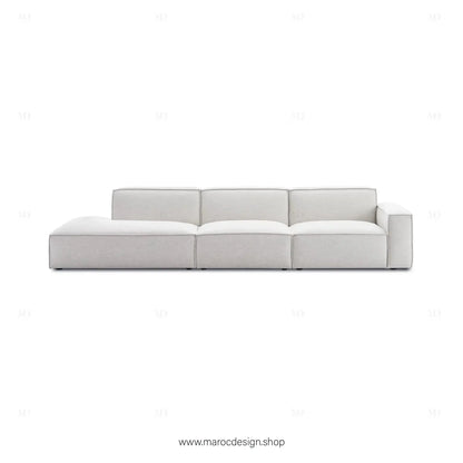 Méridienne 3 Places Droite / BOXTER, Canapé / Salon / Séjour / Espace de Réception-canapé, fauteil, Pouf, Meridienne-Maroc Design-Beige-Texture-Maroc Design