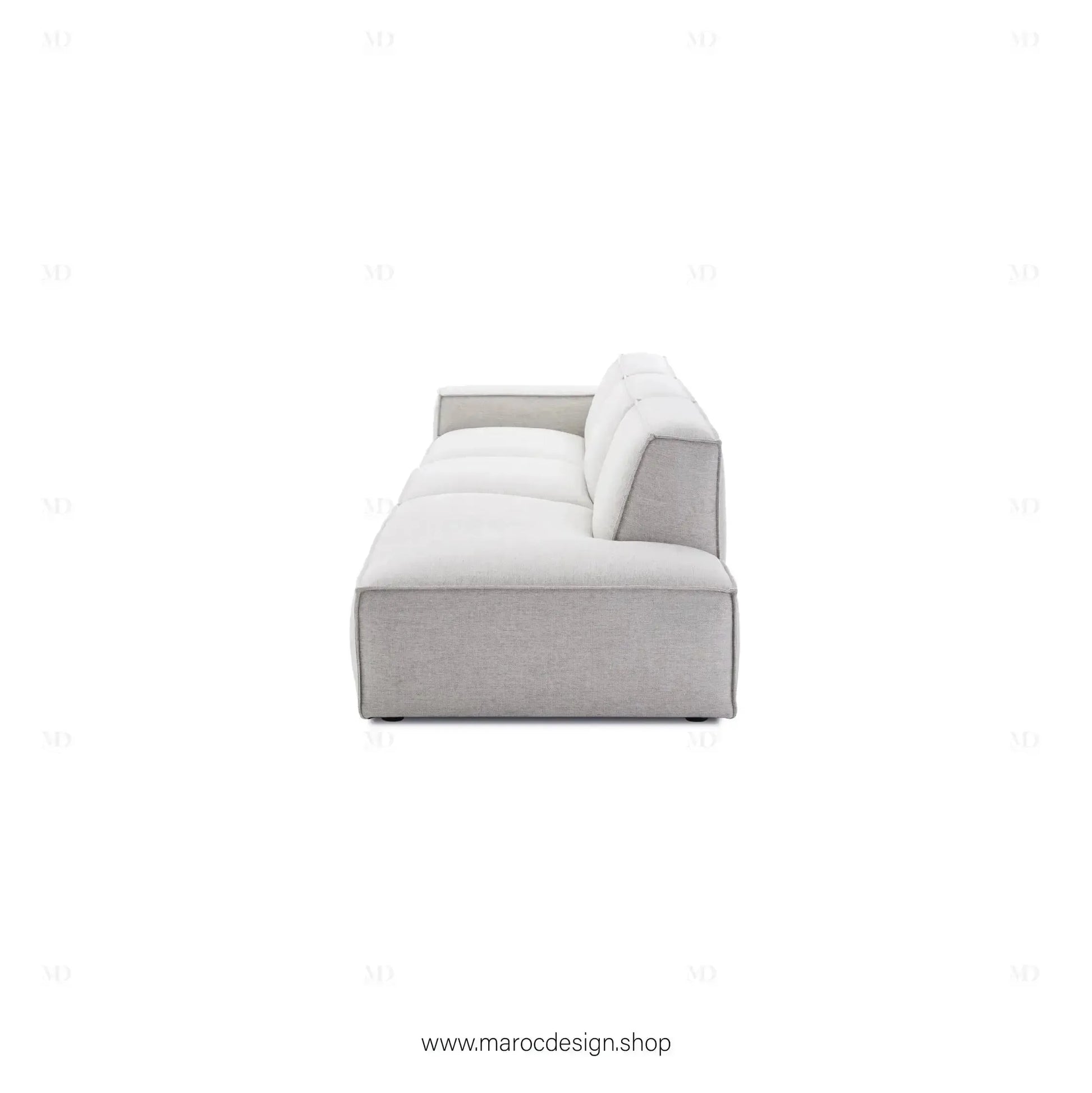 Méridienne 3 Places Gauche / BOXTER, Canapé / Salon / Séjour / Espace de Réception-canapé, fauteil, Pouf, Meridienne-Maroc Design-Beige-Maroc Design