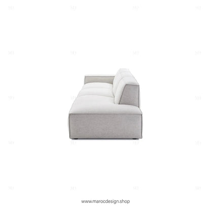 Méridienne 3 Places Gauche / BOXTER, Canapé / Salon / Séjour / Espace de Réception-canapé, fauteil, Pouf, Meridienne-Maroc Design-Beige-Maroc Design