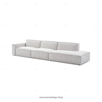 Méridienne 3 Places Gauche / BOXTER, Canapé / Salon / Séjour / Espace de Réception-canapé, fauteil, Pouf, Meridienne-Maroc Design-Beige-Maroc Design