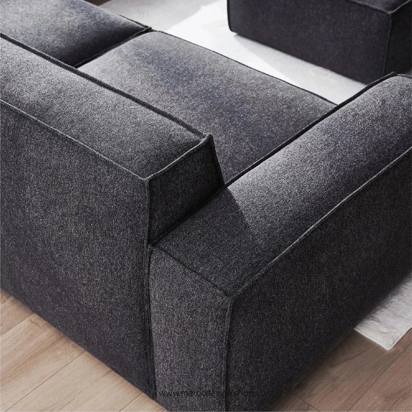 Méridienne 3 Places Gauche / BOXTER, Canapé / Salon / Séjour / Espace de Réception-canapé, fauteil, Pouf, Meridienne-Maroc Design-Beige-Maroc Design