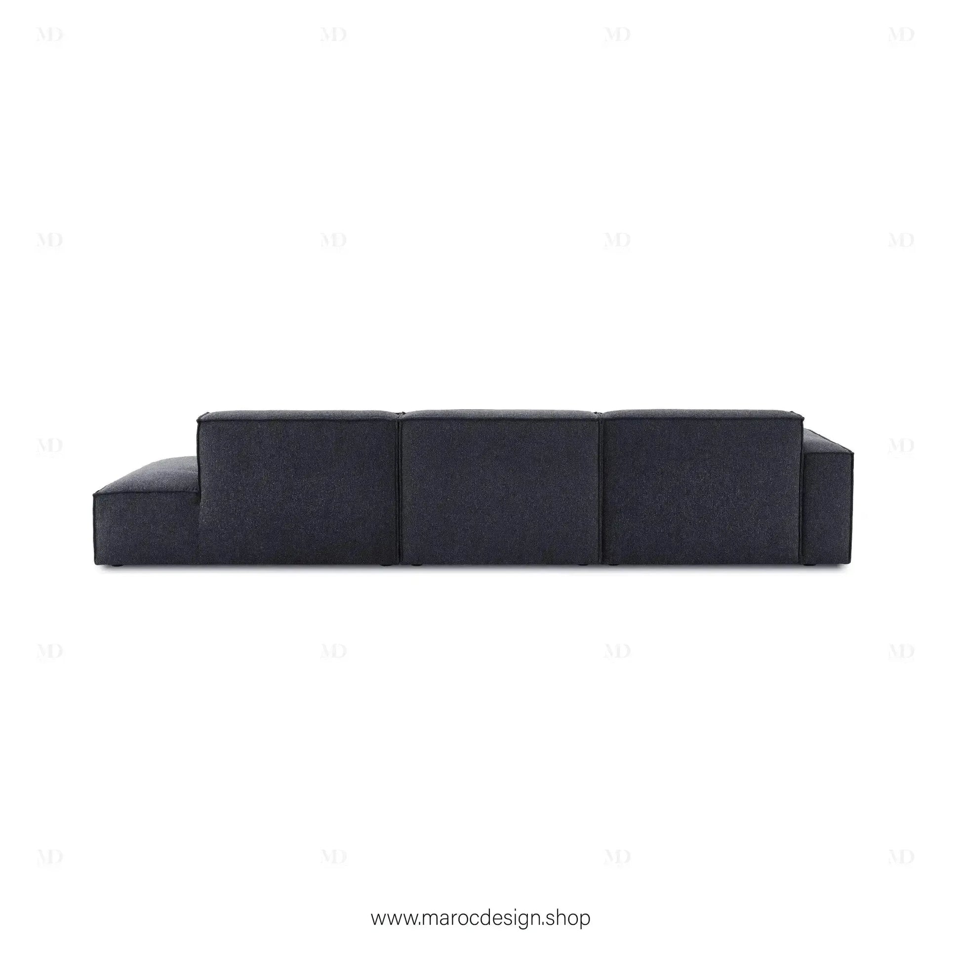 Méridienne 3 Places Gauche / BOXTER, Canapé / Salon / Séjour / Espace de Réception-canapé, fauteil, Pouf, Meridienne-Maroc Design-Beige-Maroc Design