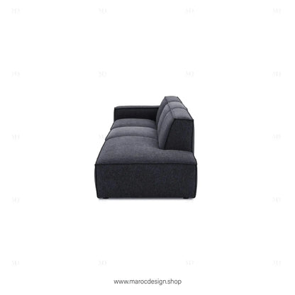 Méridienne 3 Places Gauche / BOXTER, Canapé / Salon / Séjour / Espace de Réception-canapé, fauteil, Pouf, Meridienne-Maroc Design-Beige-Maroc Design
