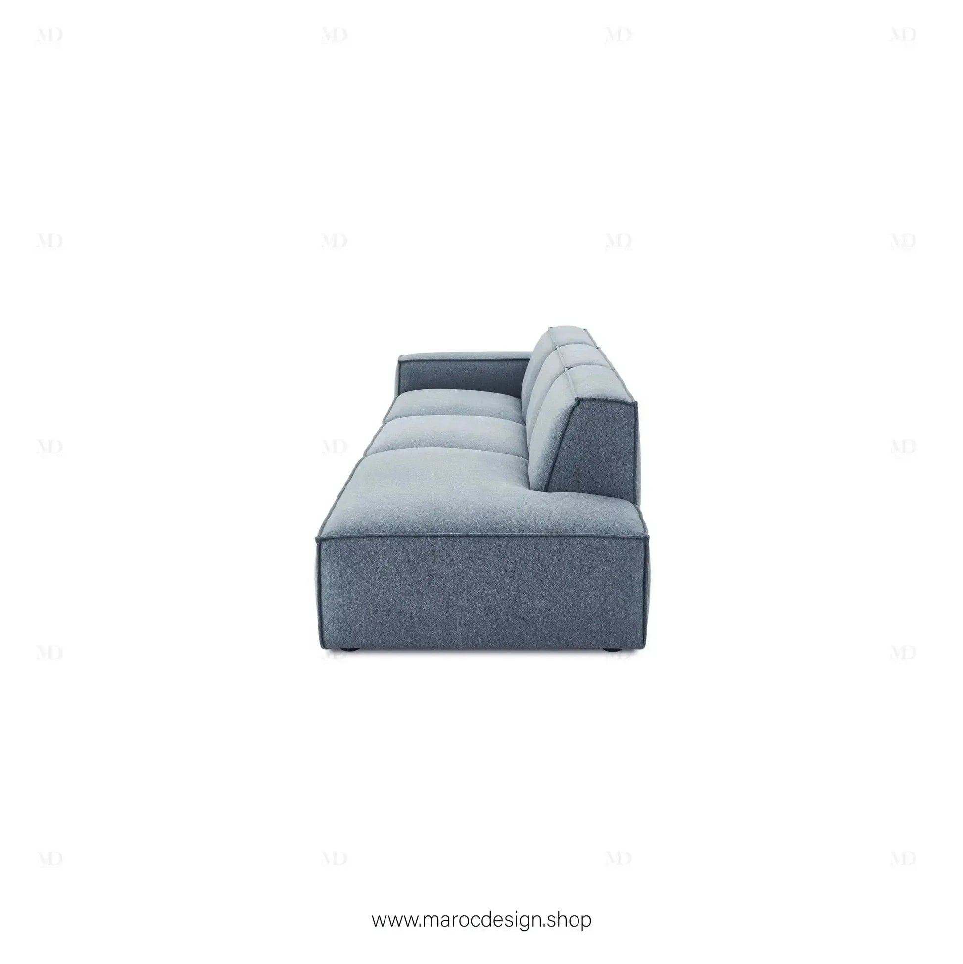 Méridienne 3 Places Gauche / BOXTER, Canapé / Salon / Séjour / Espace de Réception-canapé, fauteil, Pouf, Meridienne-Maroc Design-Beige-Maroc Design