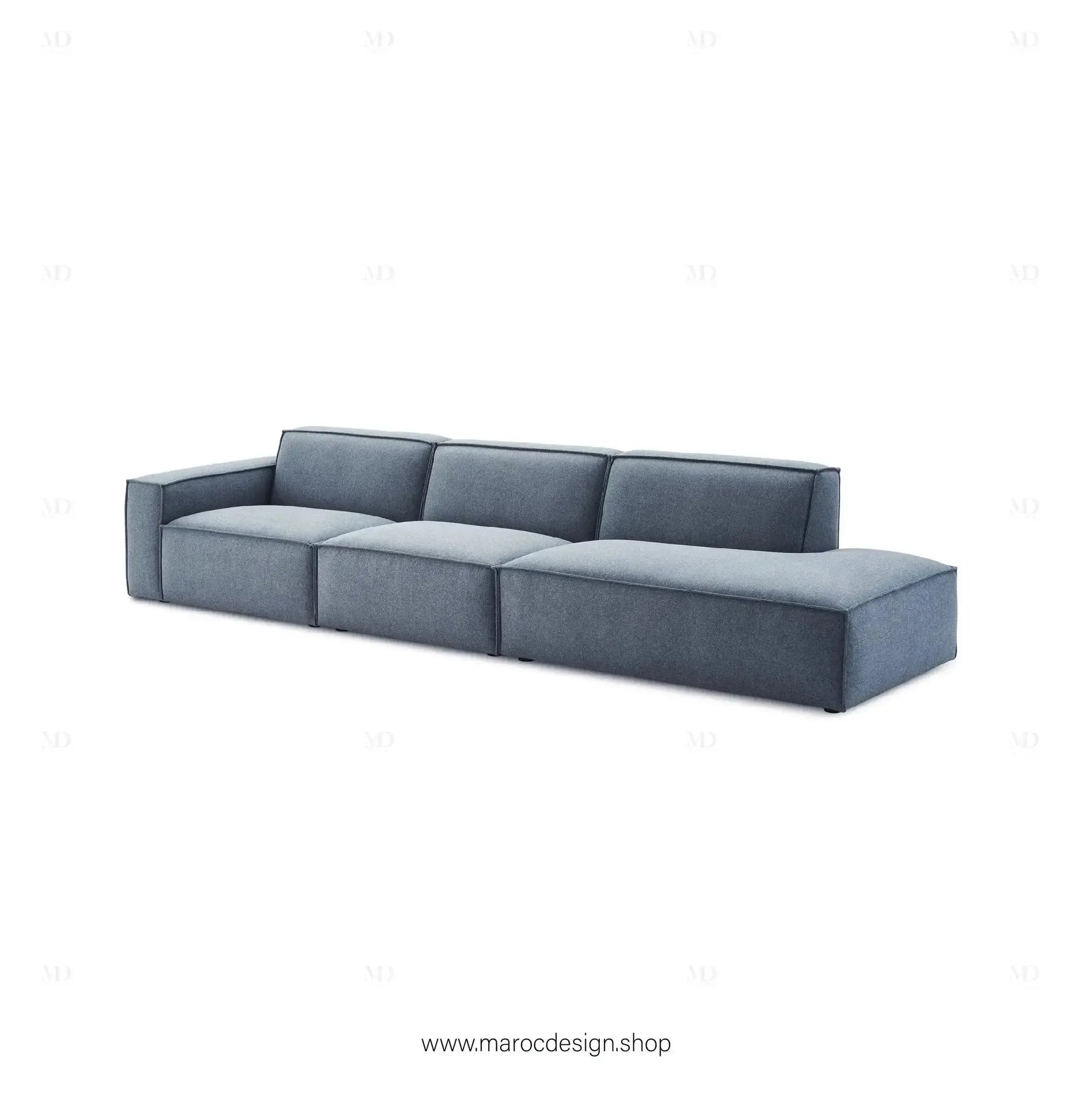Méridienne 3 Places Gauche / BOXTER, Canapé / Salon / Séjour / Espace de Réception-canapé, fauteil, Pouf, Meridienne-Maroc Design-Beige-Maroc Design