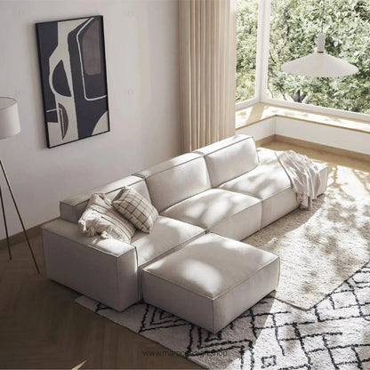 Méridienne 3 Places Gauche / BOXTER, Canapé / Salon / Séjour / Espace de Réception-canapé, fauteil, Pouf, Meridienne-Maroc Design-Beige-Maroc Design