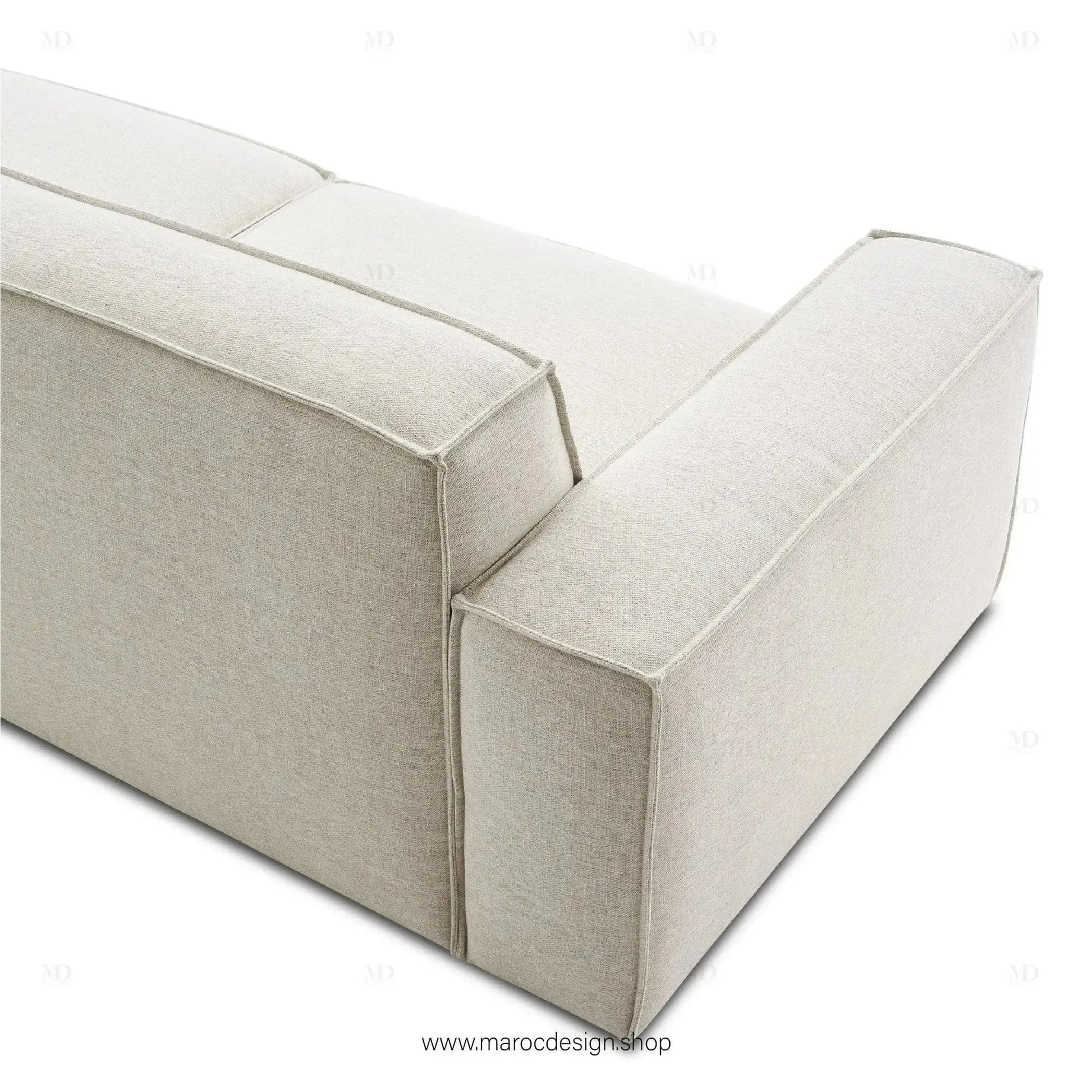 Méridienne 3 Places Gauche / BOXTER, Canapé / Salon / Séjour / Espace de Réception-canapé, fauteil, Pouf, Meridienne-Maroc Design-Beige-Maroc Design