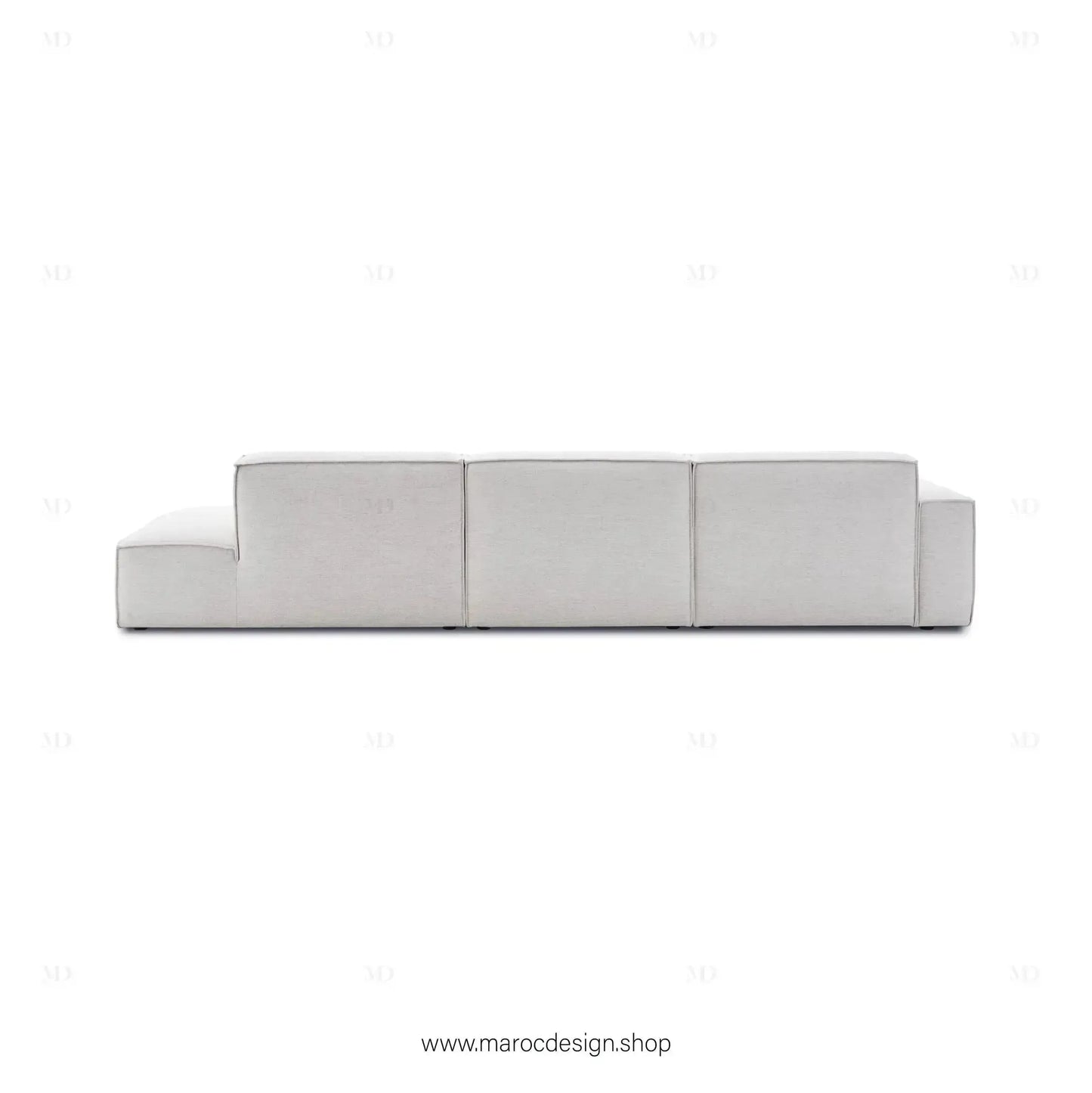 Méridienne 3 Places Gauche / BOXTER, Canapé / Salon / Séjour / Espace de Réception-canapé, fauteil, Pouf, Meridienne-Maroc Design-Beige-Maroc Design