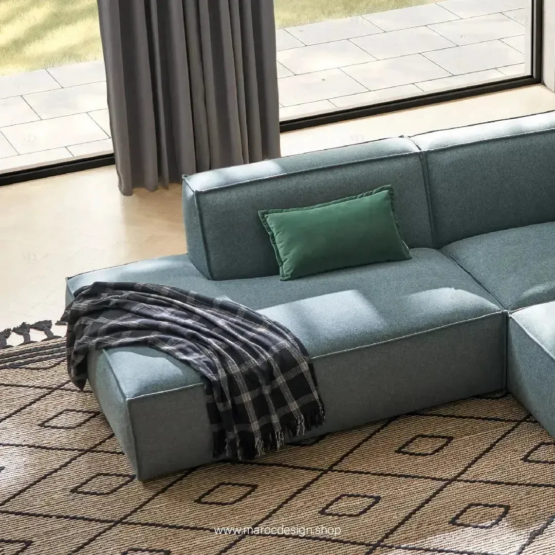 Méridienne Droite / BOXTER / Confort Élégant et Design Moderne-canapé, fauteil, Pouf, Meridienne-Maroc Design-Noir-Maroc Design