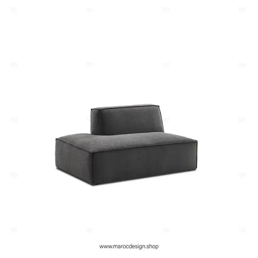 Méridienne Droite / BOXTER / Confort Élégant et Design Moderne-canapé, fauteil, Pouf, Meridienne-Maroc Design-Noir-Maroc Design