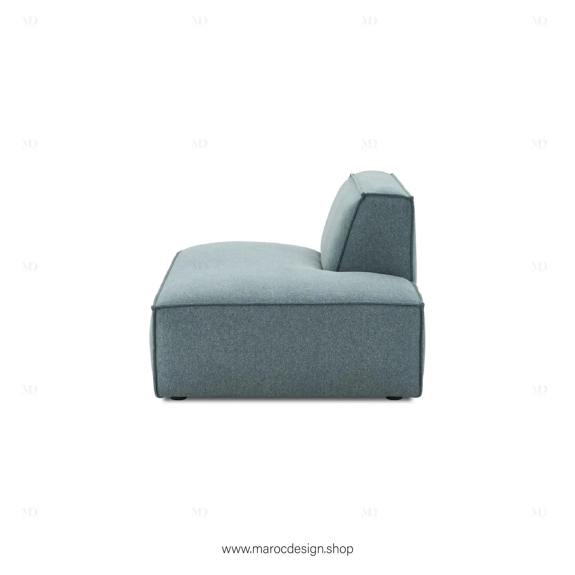 Méridienne Gauche / BOXTER / Confort Élégant et Design Moderne-canapé, fauteil, Pouf, Meridienne, Modilable,-Maroc Design-Noir-Maroc Design
