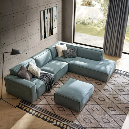 Méridienne Gauche / BOXTER / Confort Élégant et Design Moderne-canapé, fauteil, Pouf, Meridienne, Modilable,-Maroc Design-Noir-Maroc Design