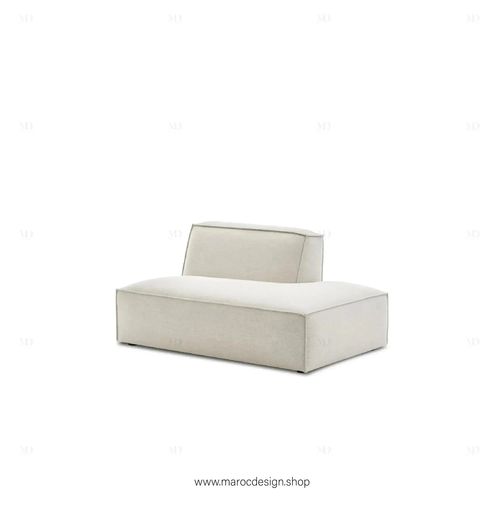 Méridienne Gauche / BOXTER / Confort Élégant et Design Moderne-canapé, fauteil, Pouf, Meridienne, Modilable,-Maroc Design-Noir-Maroc Design
