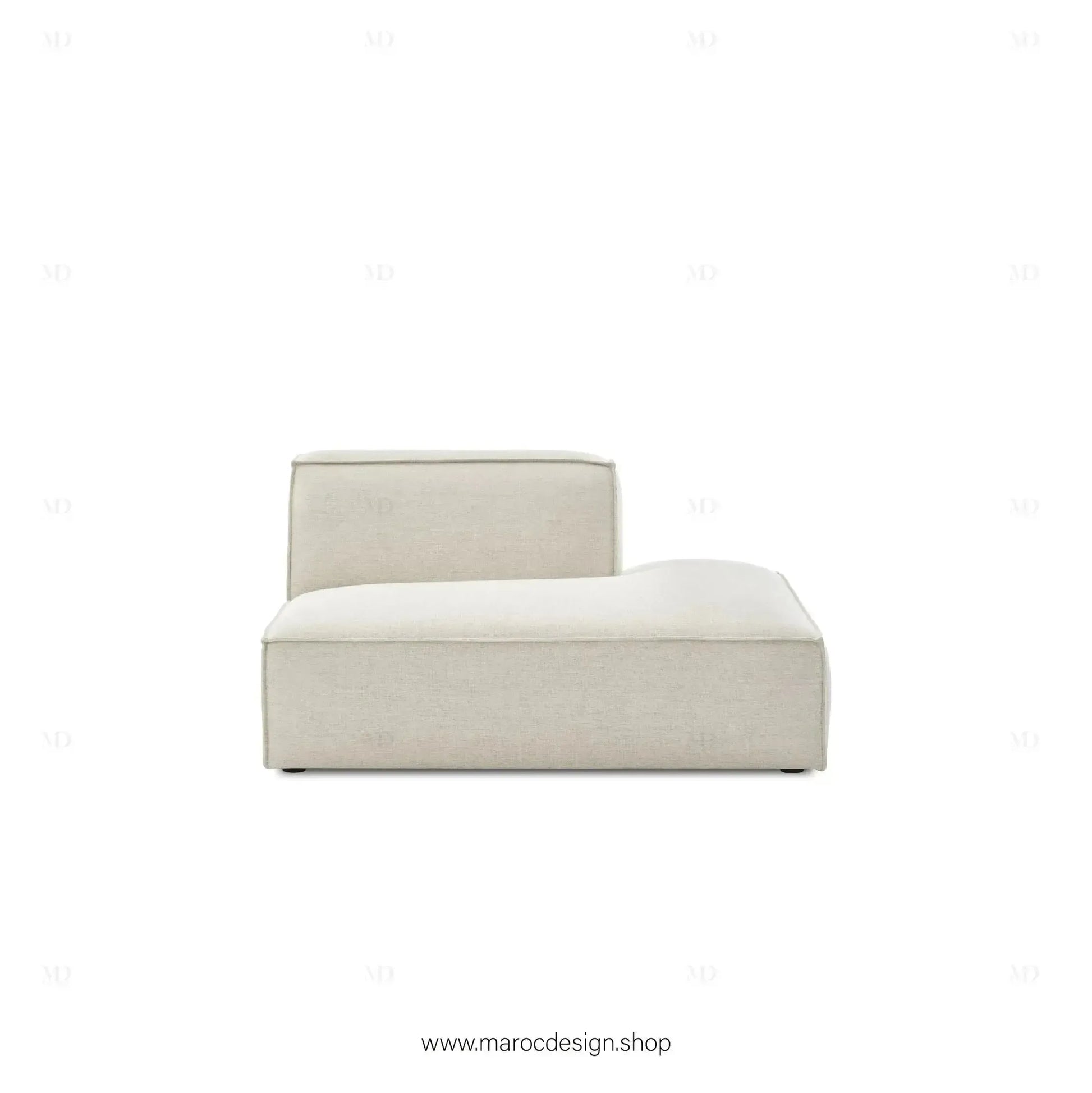 Méridienne Gauche / BOXTER / Confort Élégant et Design Moderne-canapé, fauteil, Pouf, Meridienne, Modilable,-Maroc Design-Noir-Maroc Design