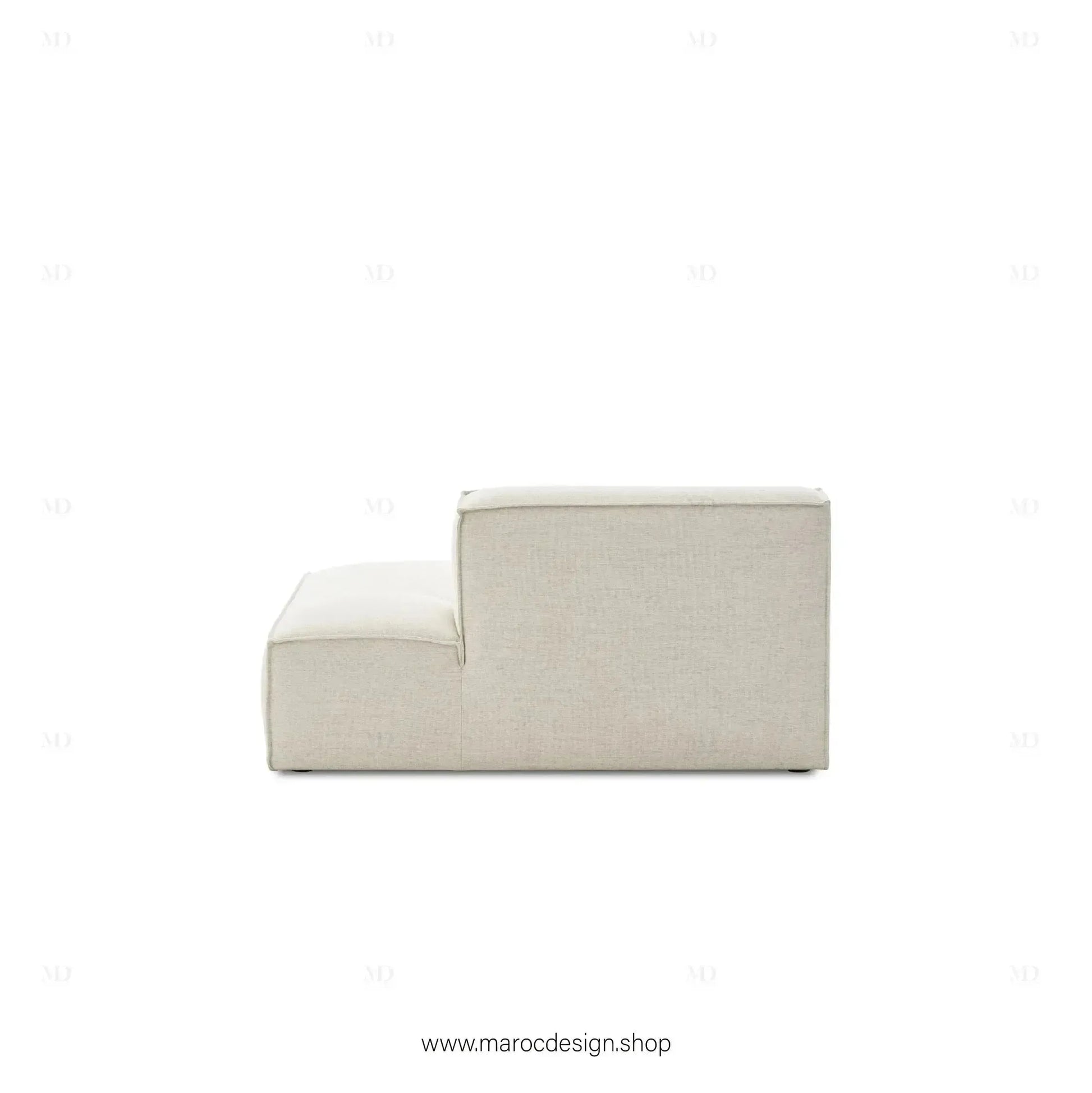 Méridienne Gauche / BOXTER / Confort Élégant et Design Moderne-canapé, fauteil, Pouf, Meridienne, Modilable,-Maroc Design-Noir-Maroc Design