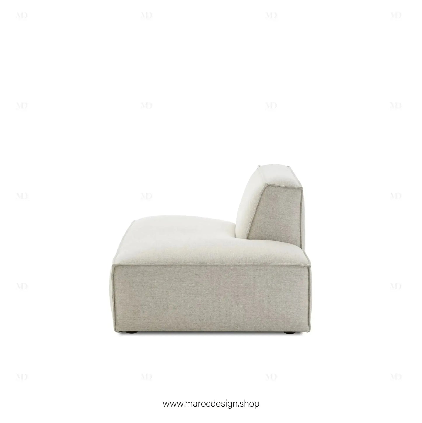 Méridienne Gauche / BOXTER / Confort Élégant et Design Moderne-canapé, fauteil, Pouf, Meridienne, Modilable,-Maroc Design-Noir-Maroc Design