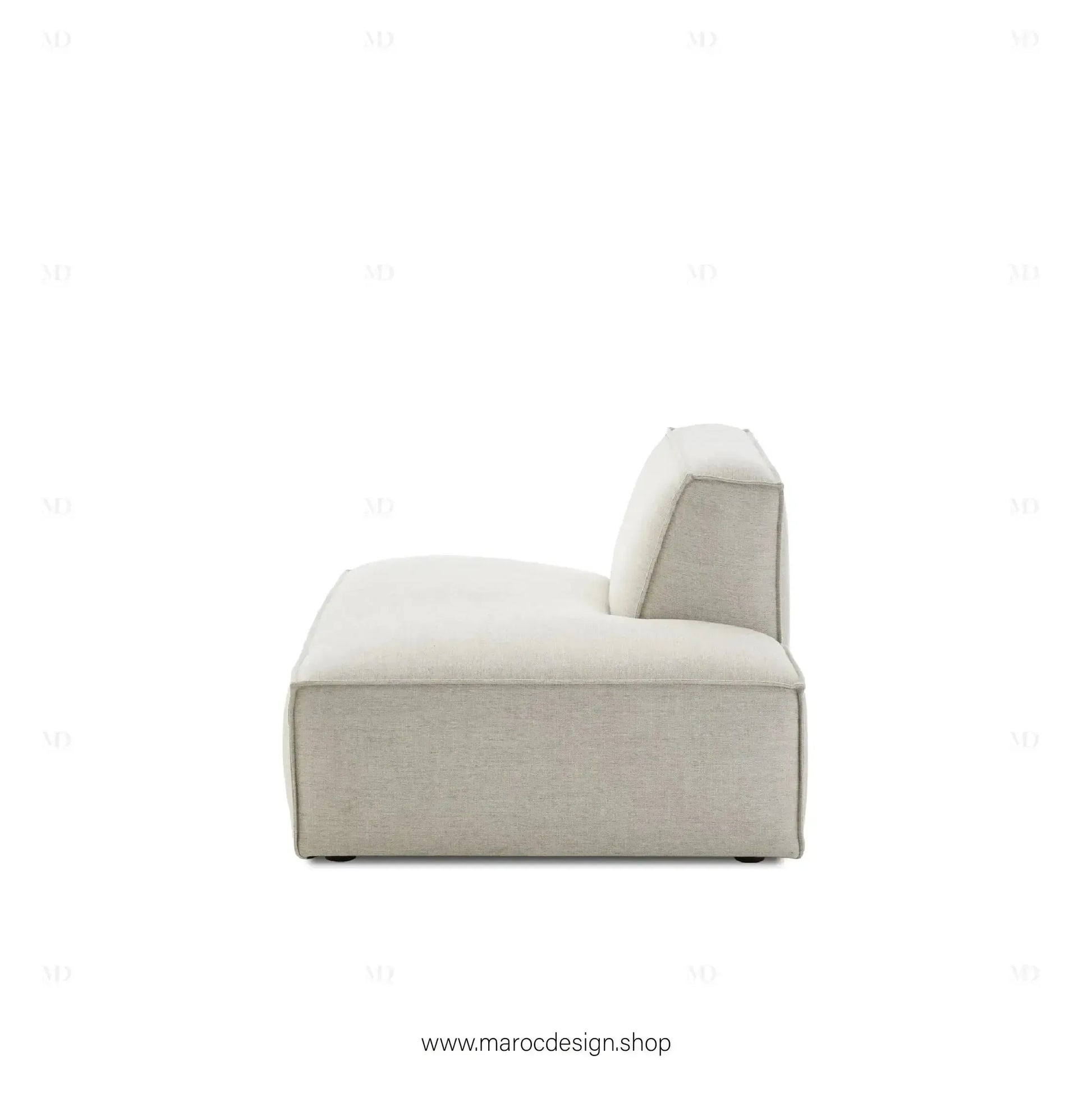 Méridienne Gauche / BOXTER / Confort Élégant et Design Moderne-canapé, fauteil, Pouf, Meridienne, Modilable,-Maroc Design-Noir-Maroc Design