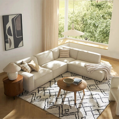 Méridienne Gauche / BOXTER / Confort Élégant et Design Moderne-canapé, fauteil, Pouf, Meridienne, Modilable,-Maroc Design-Noir-Maroc Design