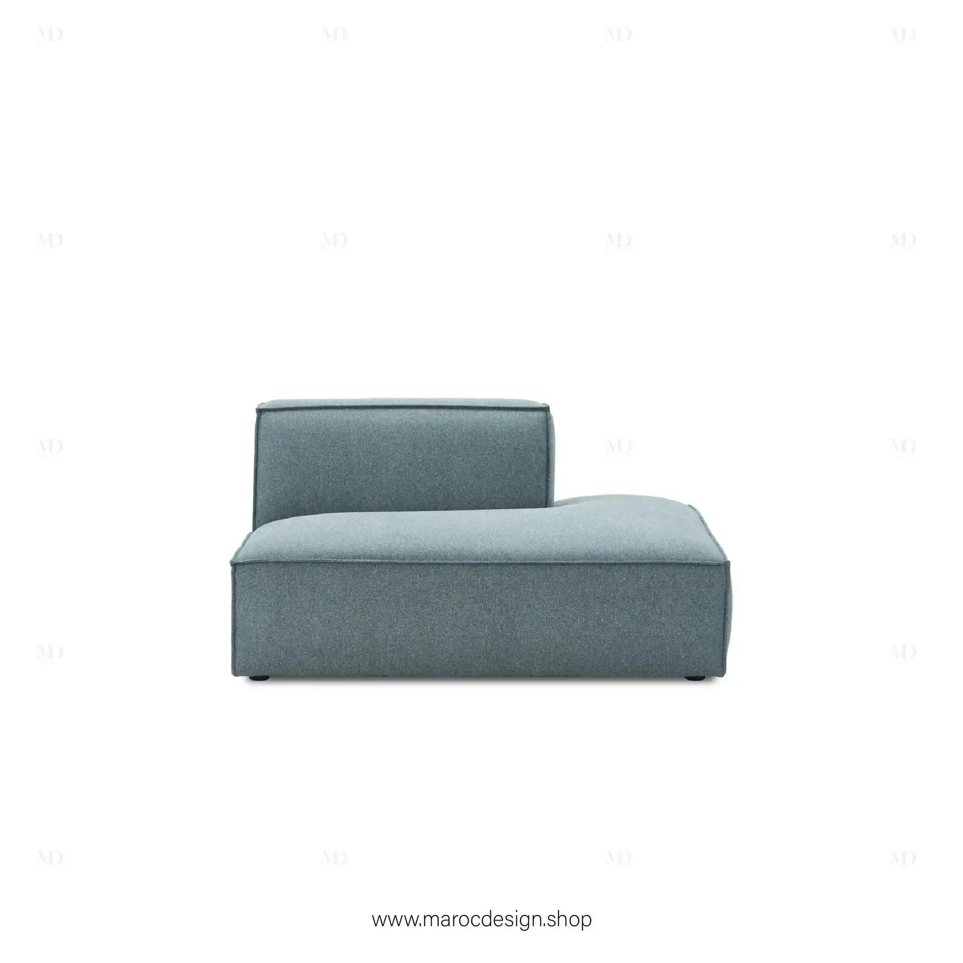 Méridienne Gauche / BOXTER / Confort Élégant et Design Moderne-canapé, fauteil, Pouf, Meridienne, Modilable,-Maroc Design-Noir-Maroc Design