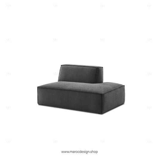 Méridienne Gauche / BOXTER / Confort Élégant et Design Moderne-canapé, fauteil, Pouf, Meridienne, Modilable,-Maroc Design-Noir-Maroc Design