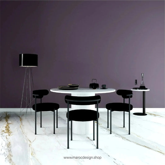 PANDA / Table à Manger / Élégance Contemporaine / Pilar Collection-Table à Manger-Maroc Design-80cm-Maroc Design