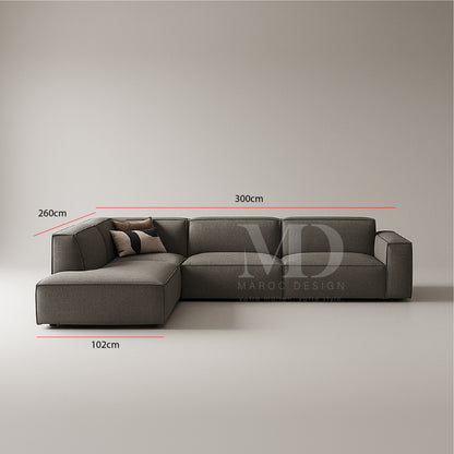 BOXTER Pack Canapé modulable  – Tissu Bouclette , canapé d’angle, Maroc Design