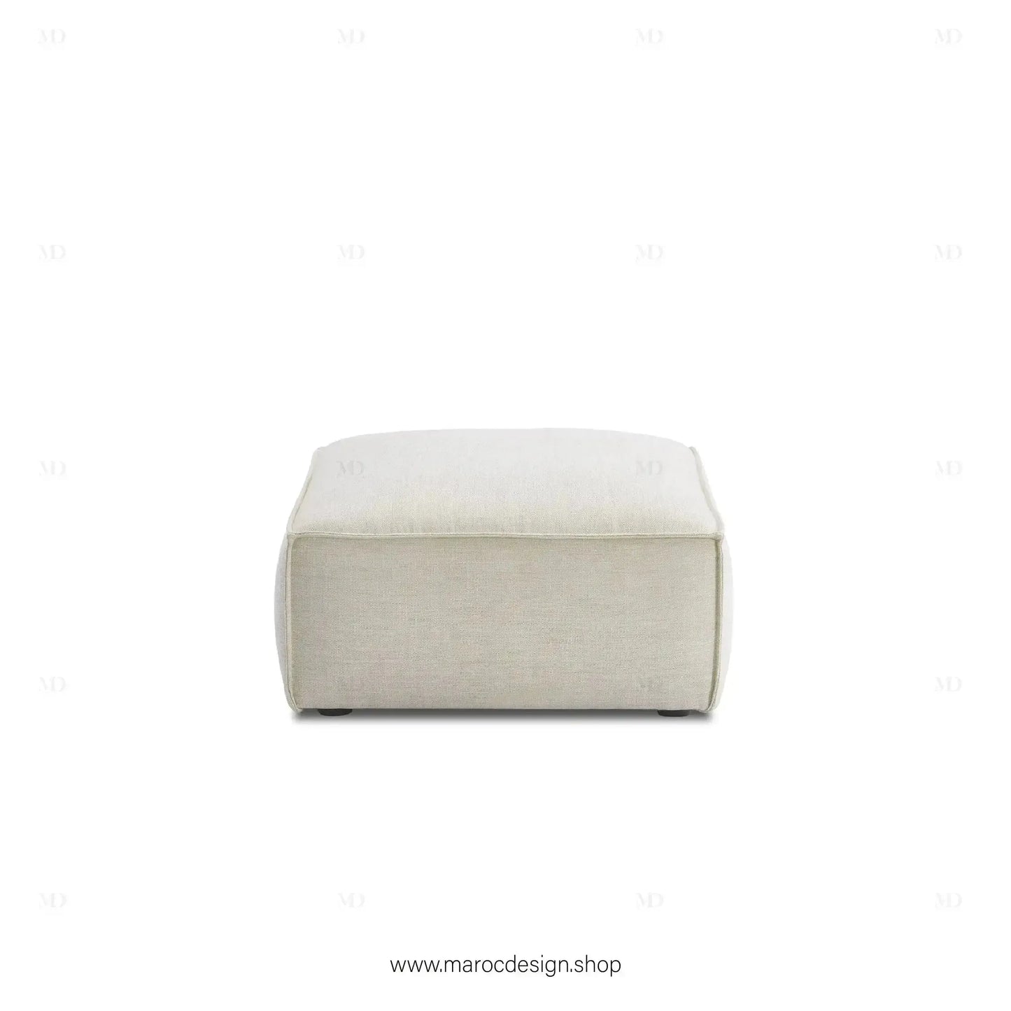 Pouf BOXTER - Élégance Moderne et Polyvalence-canapé, fauteil, pouf, meridienne-Maroc Design-Noir-Maroc Design