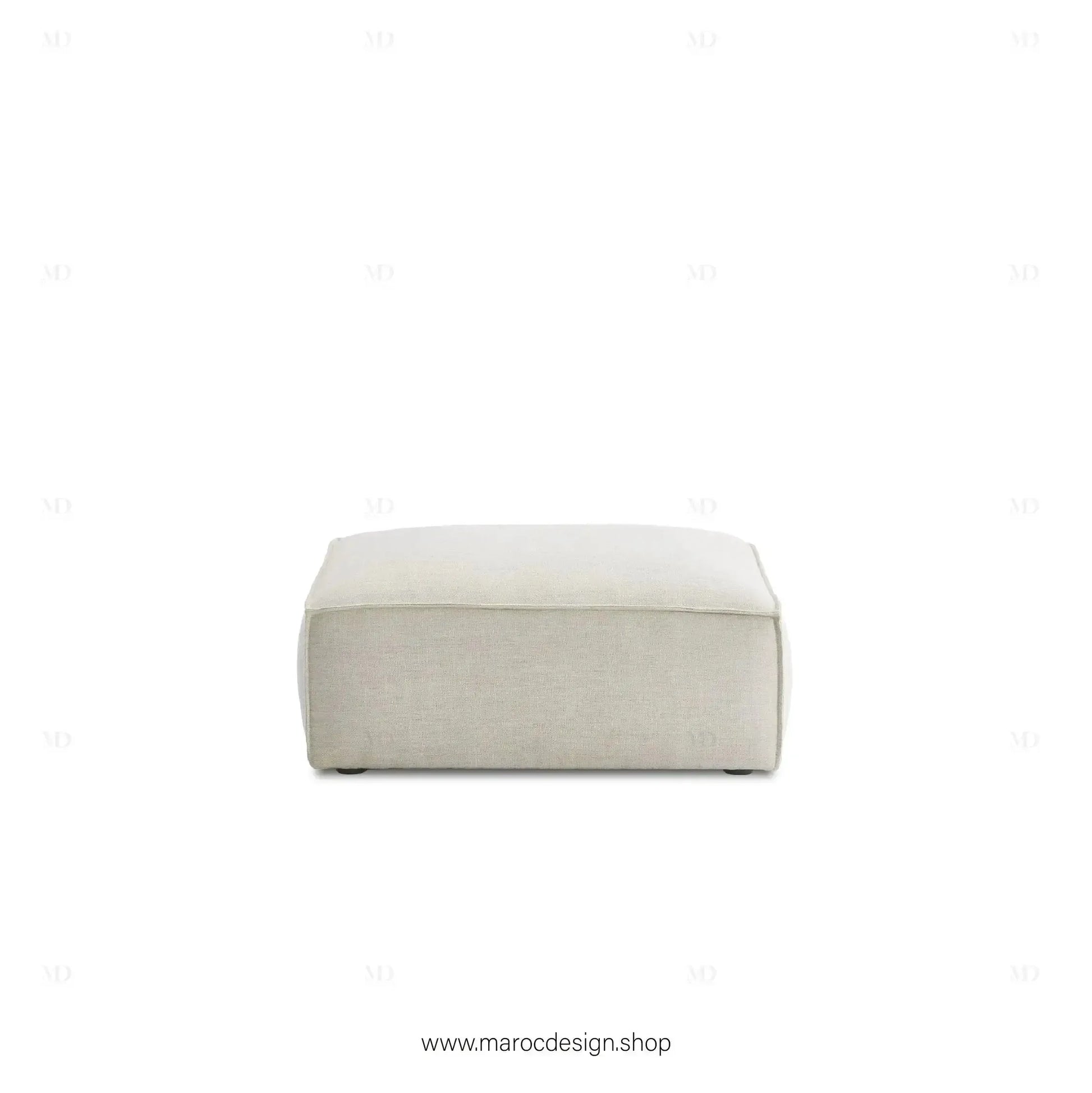 Pouf BOXTER - Élégance Moderne et Polyvalence-canapé, fauteil, pouf, meridienne-Maroc Design-Noir-Maroc Design