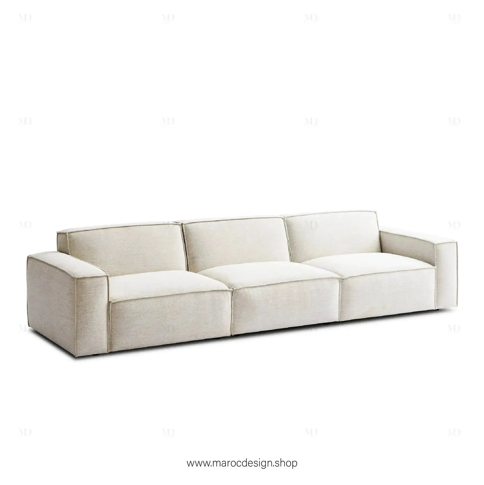 R / Canapé 3 Places BOXTER - Élégance Moderne et Confort Spacieux-canapé, fauteil, cahise-Maroc Design-Velour-Maroc Design