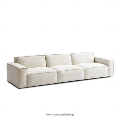 R / Canapé 3 Places BOXTER - Élégance Moderne et Confort Spacieux-canapé, fauteil, cahise-Maroc Design-Velour-Maroc Design