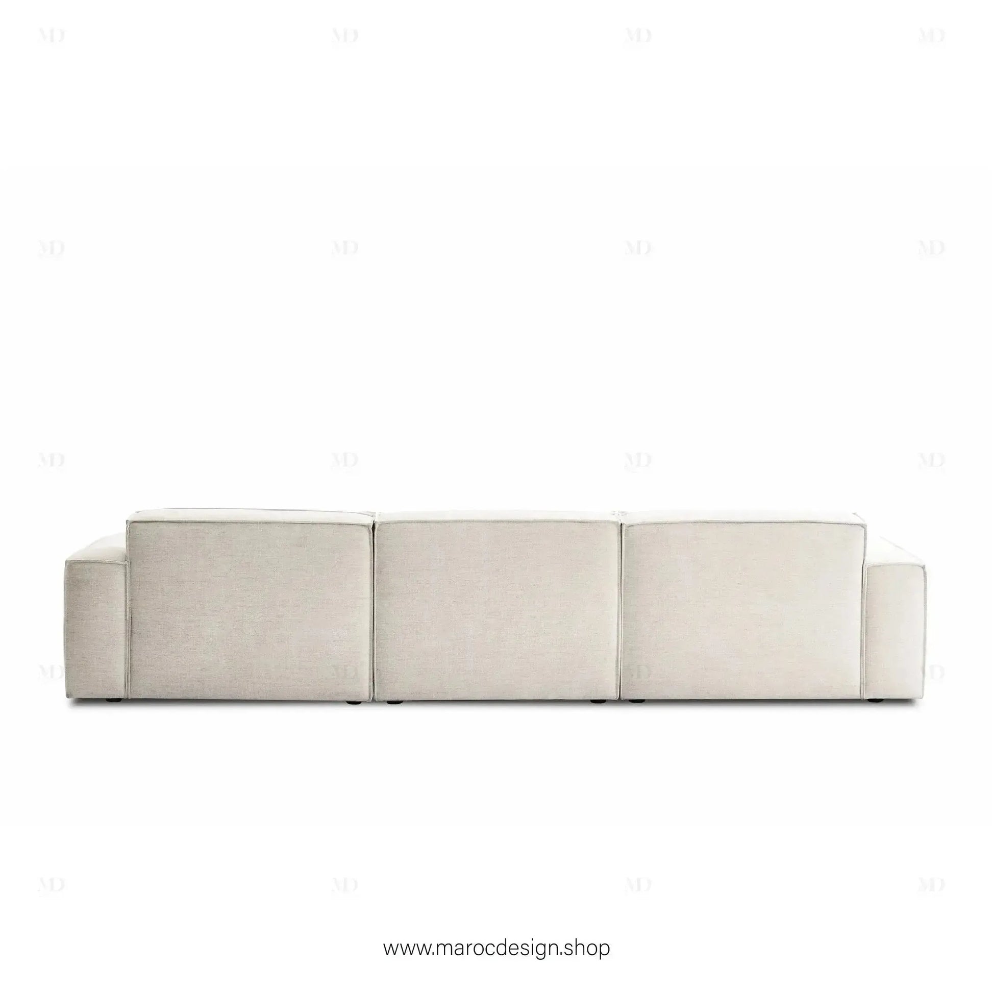 R / Canapé 3 Places BOXTER - Élégance Moderne et Confort Spacieux-canapé, fauteil, cahise-Maroc Design-Velour-Maroc Design